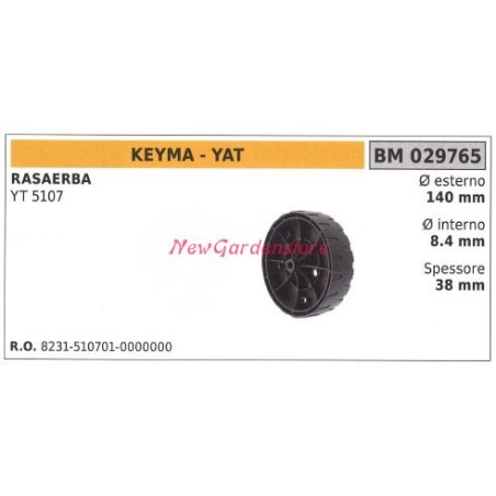 KEYMA roue de tondeuse à gazon YT 5107 029765 | Newgardenstore.eu