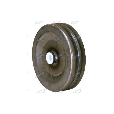 Sheet metal wheel with self-lubricating nylon bushing for wheelbarrow 28 cm | Newgardenstore.eu