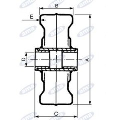 Sheet metal wheel with self-lubricating nylon bushing for wheelbarrow