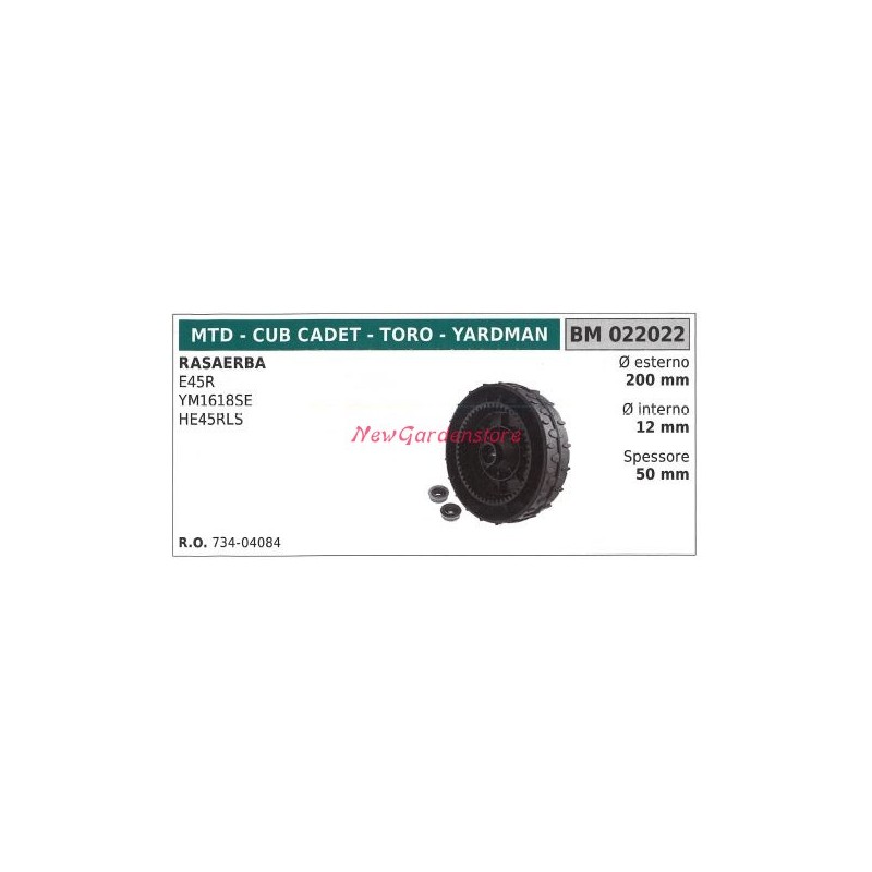 MTD roue de tondeuse E45R YM1618SE 022022