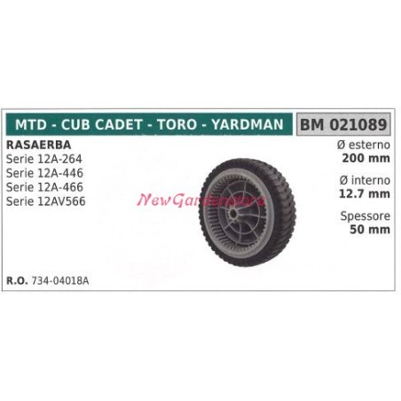 MTD 12A SERIES lawnmower mower wheel 264 021089 | Newgardenstore.eu