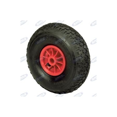 Pneumatic wheel diameter 260x85mm roller hub, 2PR for wheelbarrows | Newgardenstore.eu