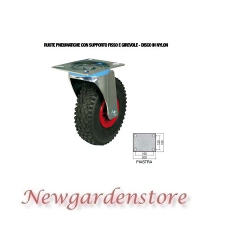 Rueda neumática 40197 GARDEN rueda giratoria 3.00x4" 2.10x4 20x75 100kg | Newgardenstore.eu