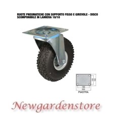 Pneumatic wheel 40198 fixed bracket GARDEN 3.00x4" 2.10x4 20x75 100kg sheet metal