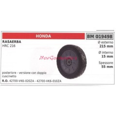 Rueda trasera cortacésped HONDA HRX 216 019498 | Newgardenstore.eu