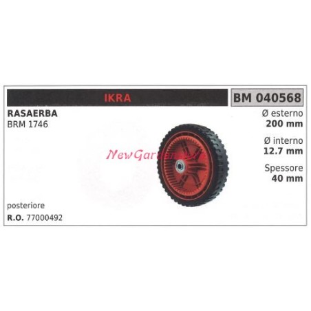 Rear wheel IKRA lawn mower mower BRM 1746 040568 | Newgardenstore.eu