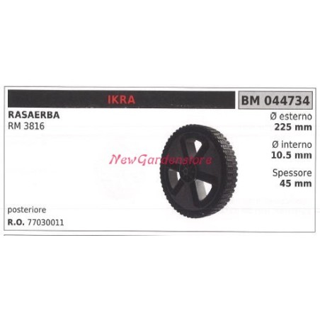 IKRA lawnmower mower rear wheel RM 3816 044734 | Newgardenstore.eu