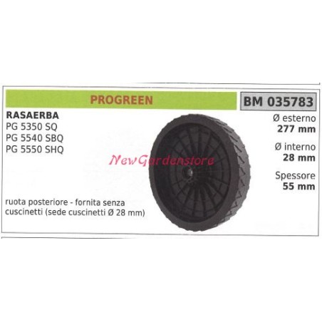 Ruota posteriore PROGREEN rasaerba tosaerba tagliaerba PG 5350SQ 035783 | Newgardenstore.eu