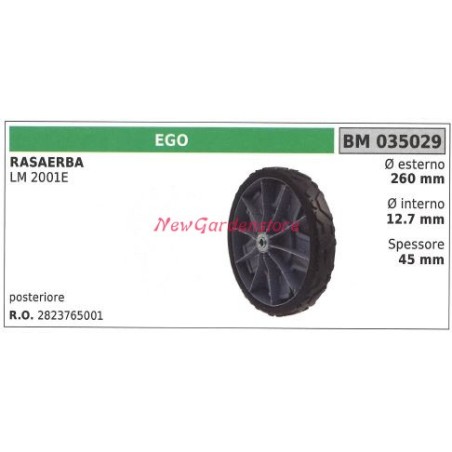 Hinterrad Rasenmäher EGO LM 2001E 035029 | Newgardenstore.eu