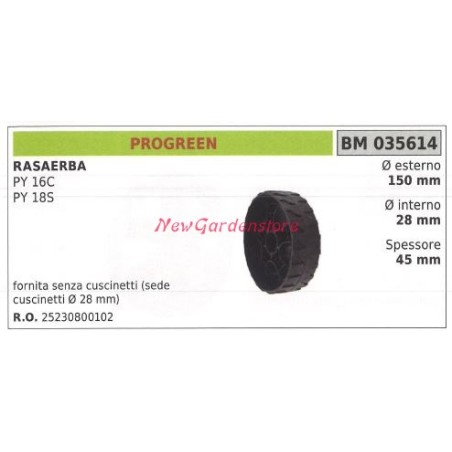 PROGREEN Rasenmäher-Schneidrad PY 16C 18S 035614 | Newgardenstore.eu