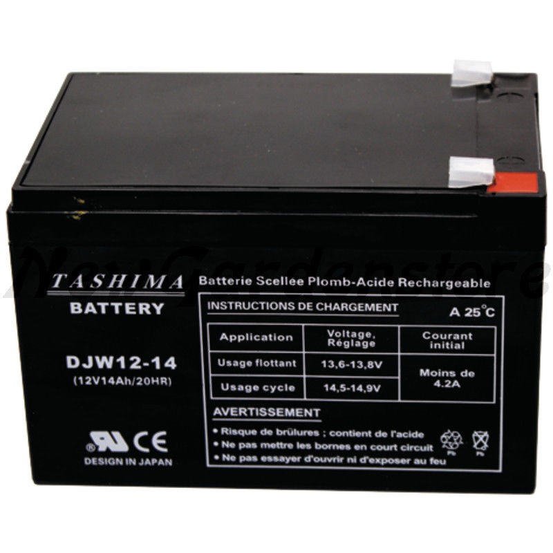 Batterie démarreur électrique tracteur de pelouse 12V 14Ah 57970046