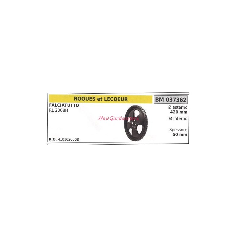 ROQUES ET LECOEUR flail mower wheel RL 2008H 037362