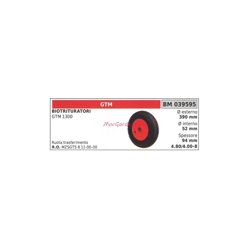 Roue de transfert du bio-broyeur GTM 1300 039595