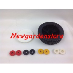 Universal plastic mower wheel 150mm 6 reduction sleeves | Newgardenstore.eu