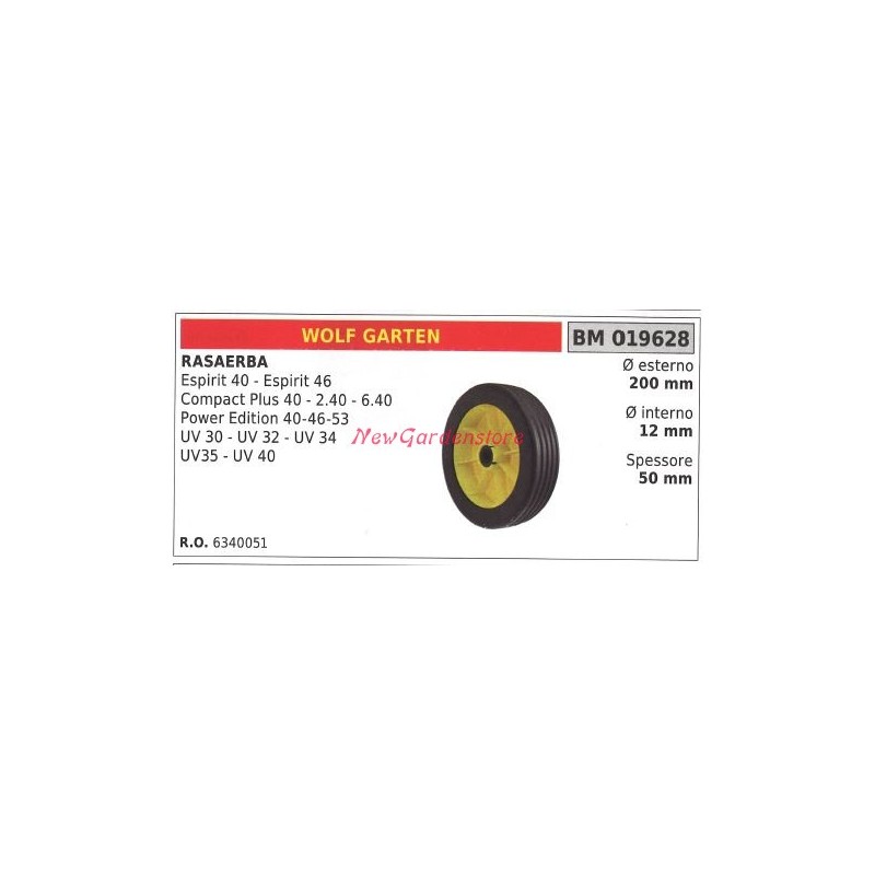 WOLF GARTEN lawnmower mower wheel espirit 40 46 019628