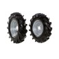 Paire de roues à pneus 4.00-8 à disque fixe pour tracteur marcheur NIBBI 115 - 160