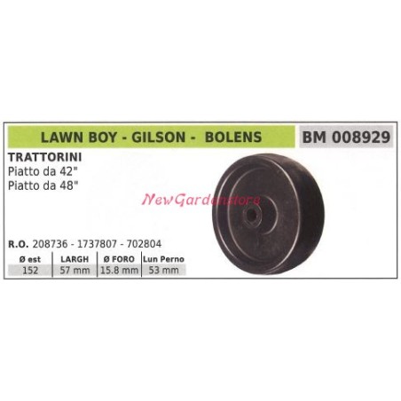 BOLENS 34" flat lawn tractor mower cutter wheels 008929 | Newgardenstore.eu