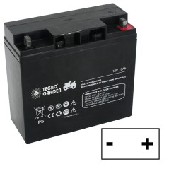 Batteria avviamento sigillata trattorino rasaerba 12V 18AH polo positivo dx