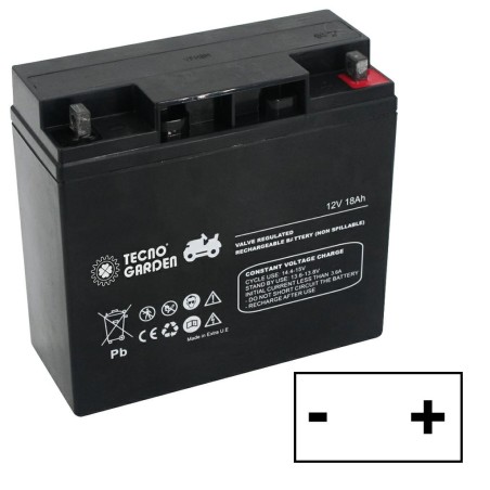 Batterie étanche de démarrage de tracteur de pelouse 12V 18AH pôle positif droit | Newgardenstore.eu