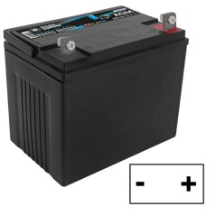 Batteria avviamento sigillata trattorino rasaerba 12V 24AH polo positivo dx