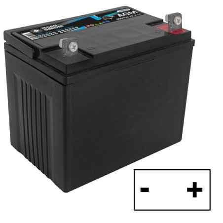 Batterie étanche de démarrage de tracteur de pelouse 12V 24AH, pôle positif droit | Newgardenstore.eu