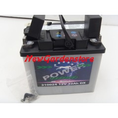 Lawn tractor starter battery 310024 12V/32A positive terminal RIGHT