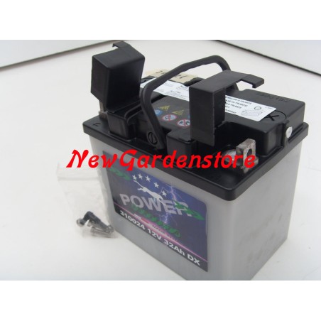 Batteria avviamento trattorino rasaerba 310024 12V/32A polo positivo DX