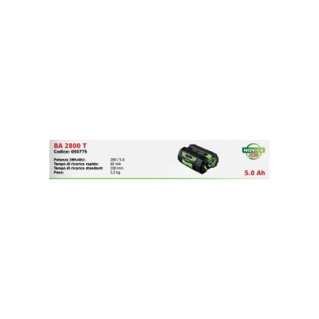BA 2800 T SERIES EGO 56 Volt 5 Ah battery with charge indicator light | Newgardenstore.eu