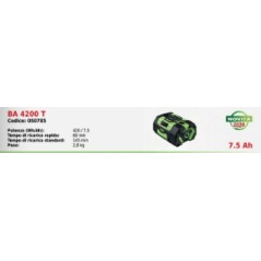 BA 4200 T EGO 56 Volt 7.5 Ah Battery with charge indicator