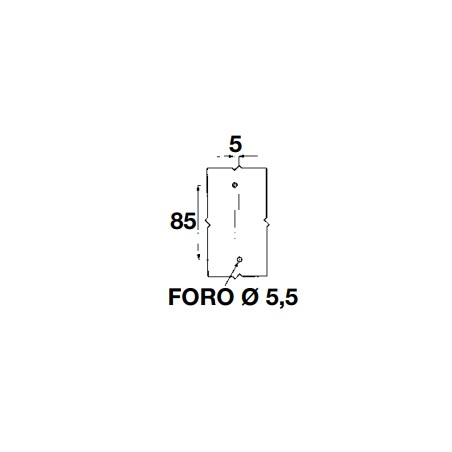 Caja fusible lamelar 6 vías con salidas laterales