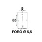 Caja fusible lamelar 6 vías con salidas laterales