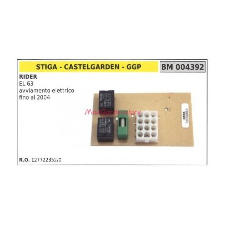 Scheda elettronica CASTELGARDEN rider EL 63 avviamento elettrico 004392 | Newgardenstore.eu