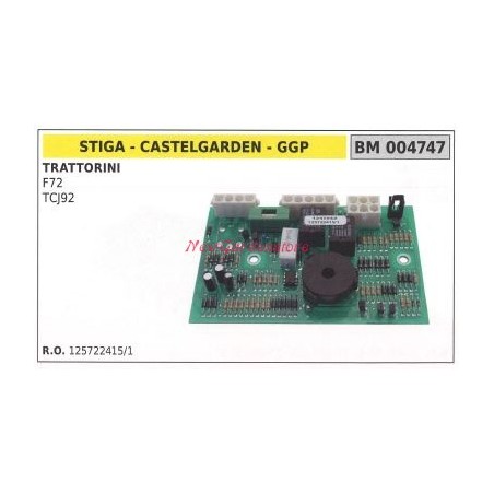 Elektronikplatine CASTELGARDEN Rasentraktor F72 TCJ92 004747 | Newgardenstore.eu
