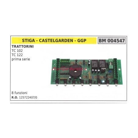 Scheda elettronica CASTELGARDEN trattorino TC 102 TC 122 prima serie 125722407/0 | Newgardenstore.eu