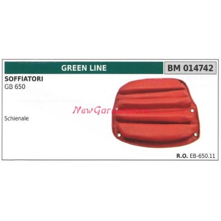 Schienale soffiatore GB 650 GREENLINE 014742 | Newgardenstore.eu