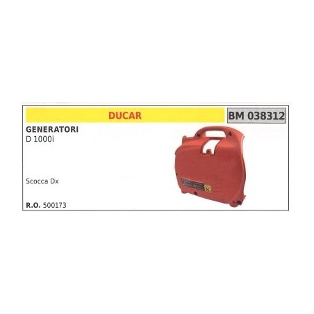 Carcasa derecha DUCAR para generador D 1000i | Newgardenstore.eu