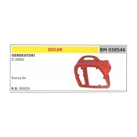 DUCAR right-hand frame for D 2000i generator | Newgardenstore.eu