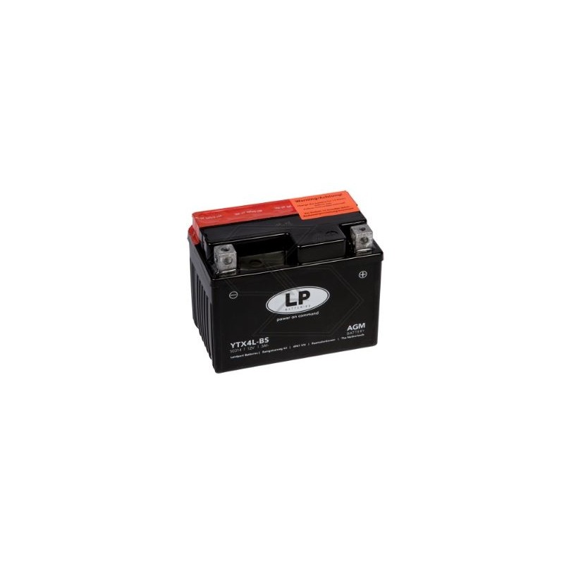 Batterie für verschiedene AGM-Modelle CBTX4L-BS 4 Ah 12 V polig + RECHTS