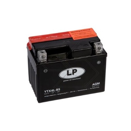 Battery pack for various AGM models CBTX4L-BS 4 Ah 12 V pole + RIGHT | Newgardenstore.eu