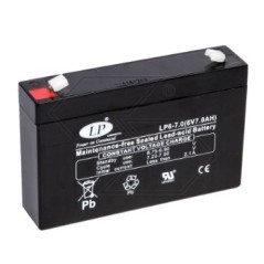 Batteria elettrica per vari modelli AGM FG10701  7 Ah 6 V polo + sinistra