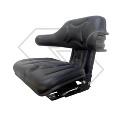 Bucket seat with a tilting base black pvc GRAMMER for agricultural tractor