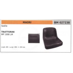 MAORI asiento para tractor de césped MP1698LM anchura 420 mm longitud 450 mm h. 330 mm