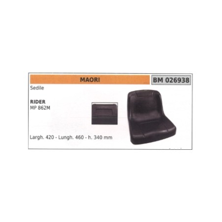 MAORI asiento tractor de césped RIDER MP 862M anchura 420 mm longitud 460 mm h. 340mm | Newgardenstore.eu