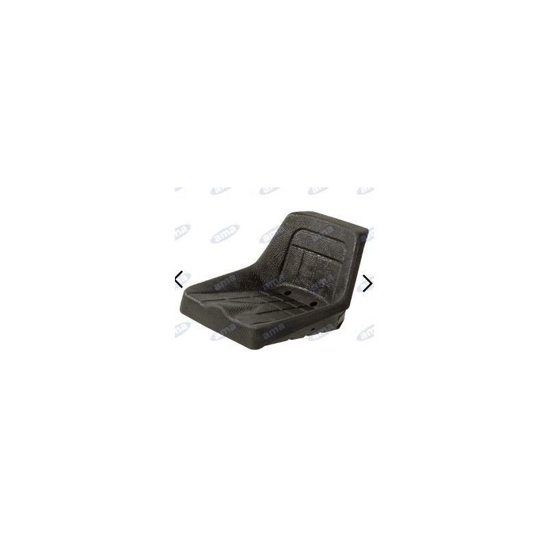 Unpainted seat with rails and armrests for agricultural tractor