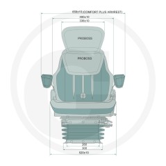 PROBOSS AS3520 air suspension agricultural tractor seat LS95H1/90A(R) | Newgardenstore.eu