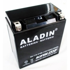 ALADIN 12V 14Ah hermetische Gelbatterie Pluspol links für Rasentraktor | Newgardenstore.eu