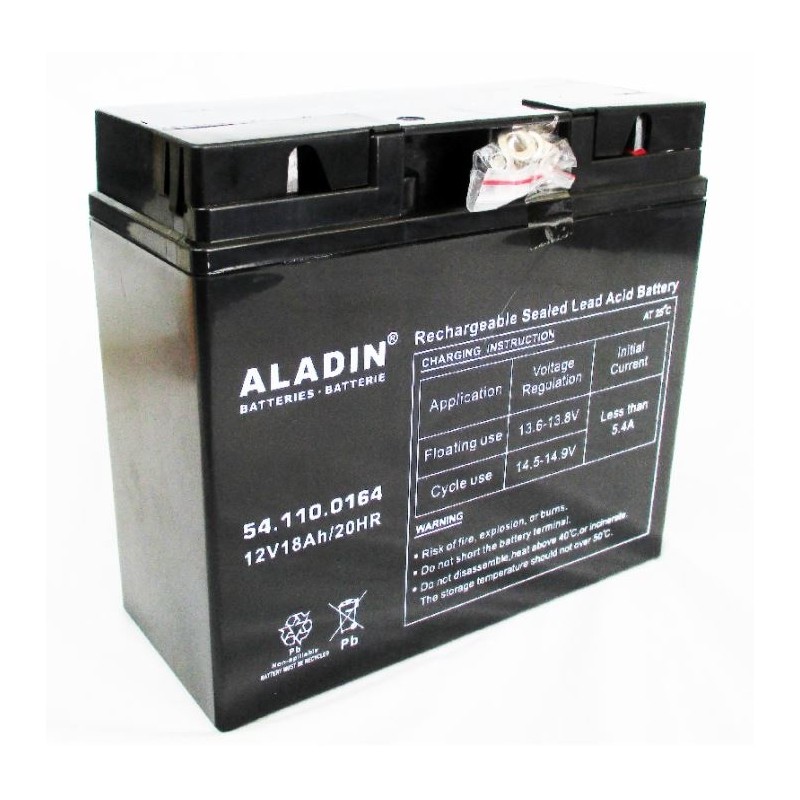 ALADIN 12V 18Ah right positive pole hermetic gel battery for lawn tractor