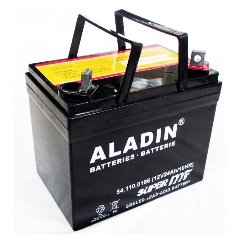 Batteria ermetica al gel ALADIN 12V 22Ah polo positivo destro per trattorino