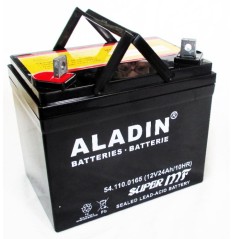 ALADIN 12V 22Ah hermetische Gelbatterie links Pluspol für Rasentraktor