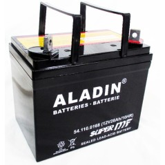 ALADIN 12V 28Ah hermetische Gel-Batterie rechts Pluspol für Rasentraktor
